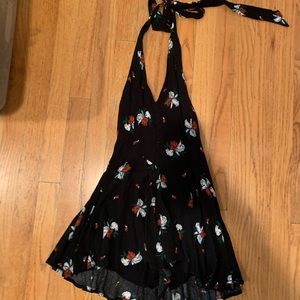 Black Flower Romper